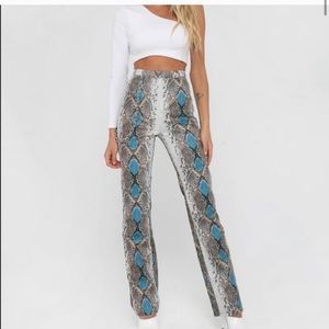 I Am GIA Python Pants Ivory Turquoise Medium